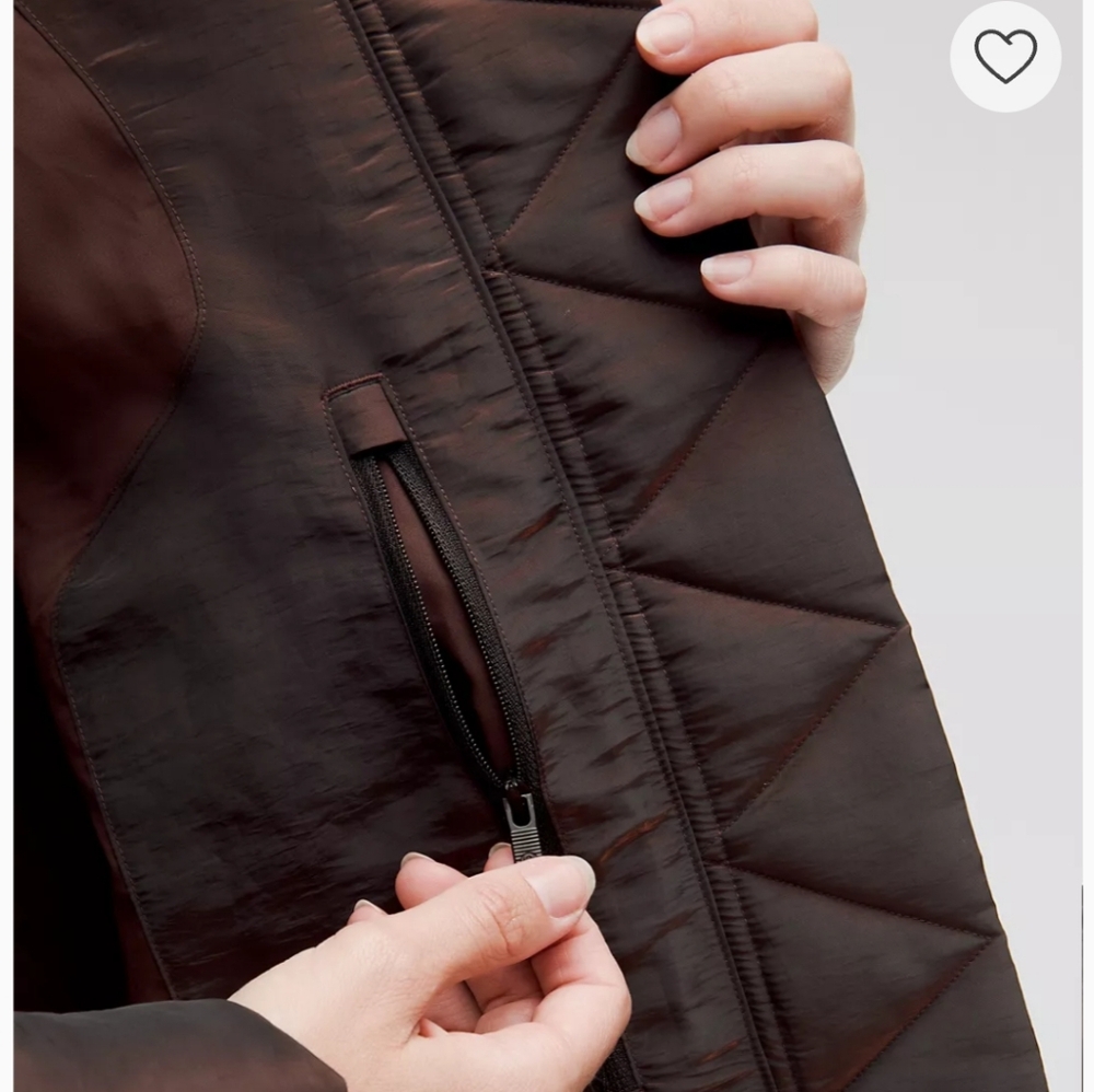 NWT Lululemon Wunder Puff Down Jacket Iridescent Brown Winter Coat Womens Size10 - Picture 7 of 15